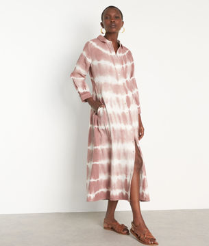Picture of LAURICE TIE-DYE GREEN COTTON MAXI DRESS